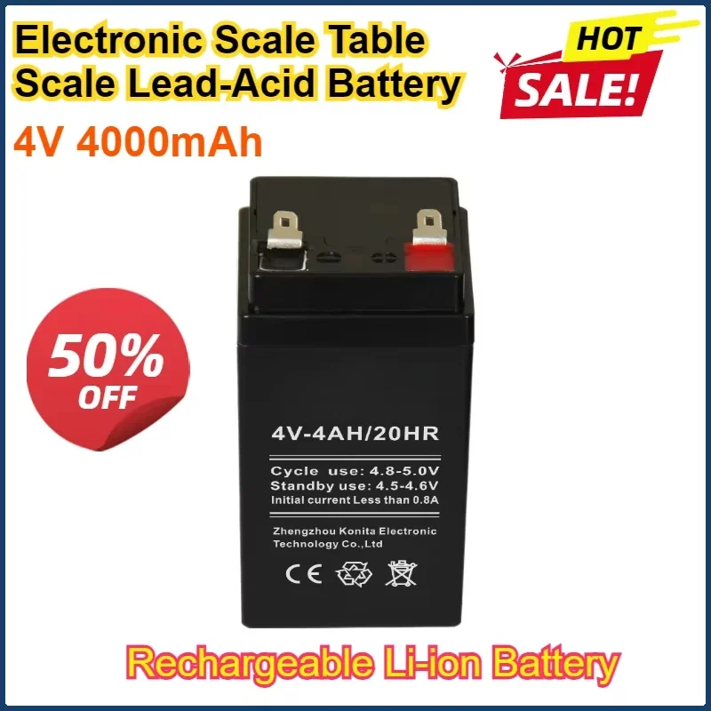 4V4AH for Pricing Electronic Scale Table Scale Lead-Acid Battery Emergency Light Children's Toy Car Rechargeable Batteries