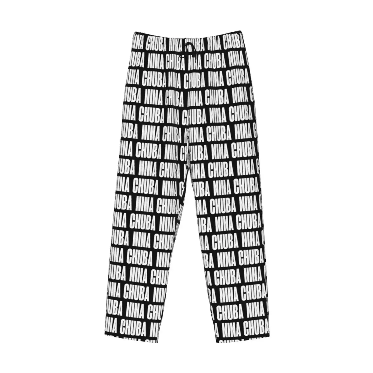 Custom Printed Men Nina Chuba Pajama Pants Album Logo Sleepwear Sleep Lounge Bottoms with Pockets view 3