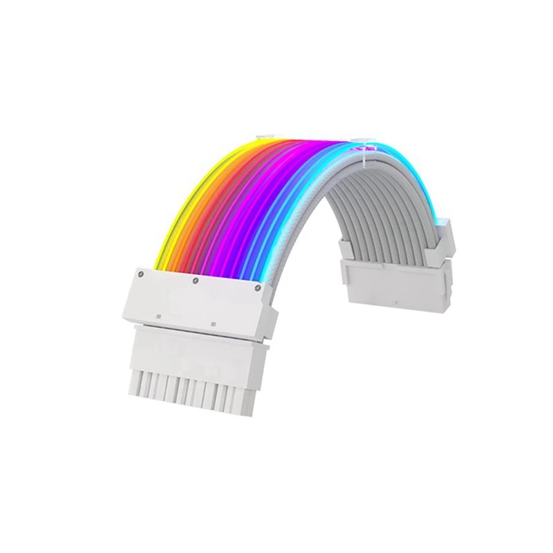 RGB Computer Light-Emitting Line Dual Light Source Design Color Light Synchronous Line Atx 24Pinpsu Extension RGB Cable