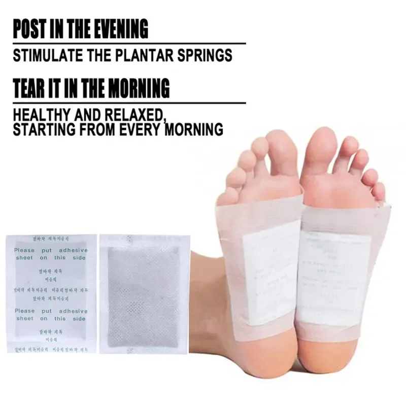 100PCS Detoxifying Foot Pads Deep Cleansing Weight Loss Detox Foot Patch Improve Sleep Relieve Stress Foot Health Care