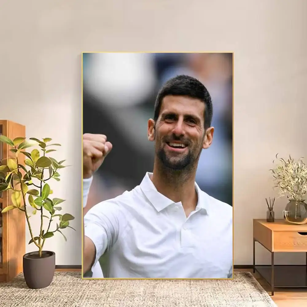 N-Novak Tennis Legend D-Djokovic Poster Versatile HD Waterproof Wall Art Self-Adhesive Decor for Any Space Ideal Gift