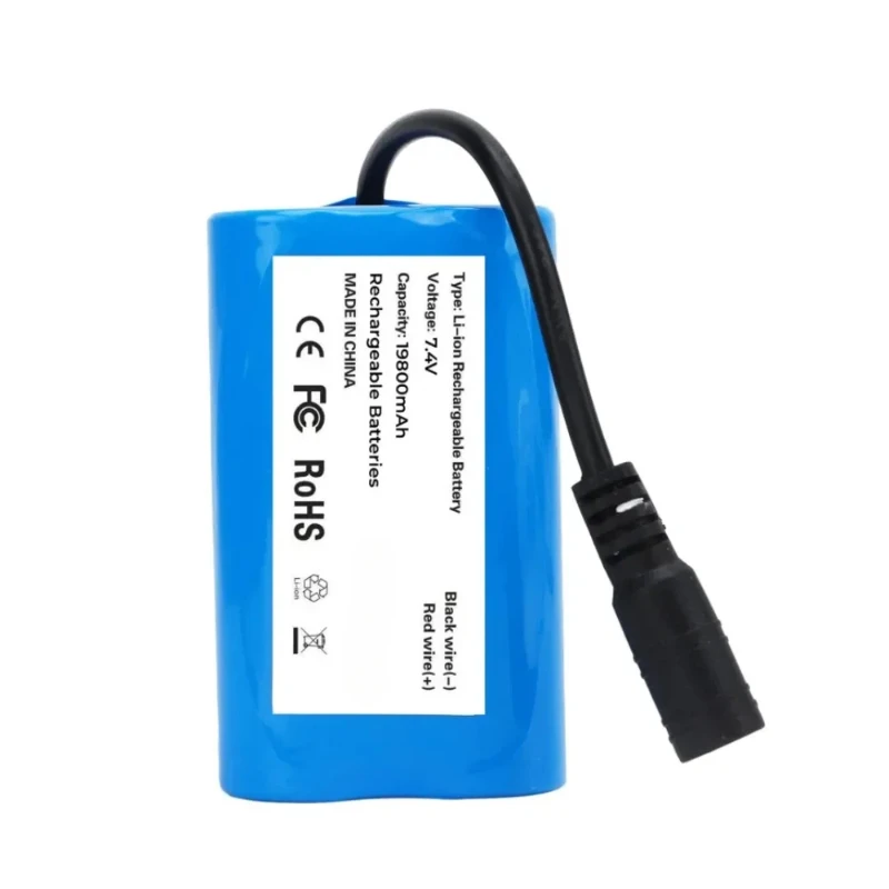 For T188 T888 2011-5 V007 C18 H18 SO ON Remote Control RC Fishing Bait Boat Parts 7.4V 19800mAh 18650 Li Ion Battery