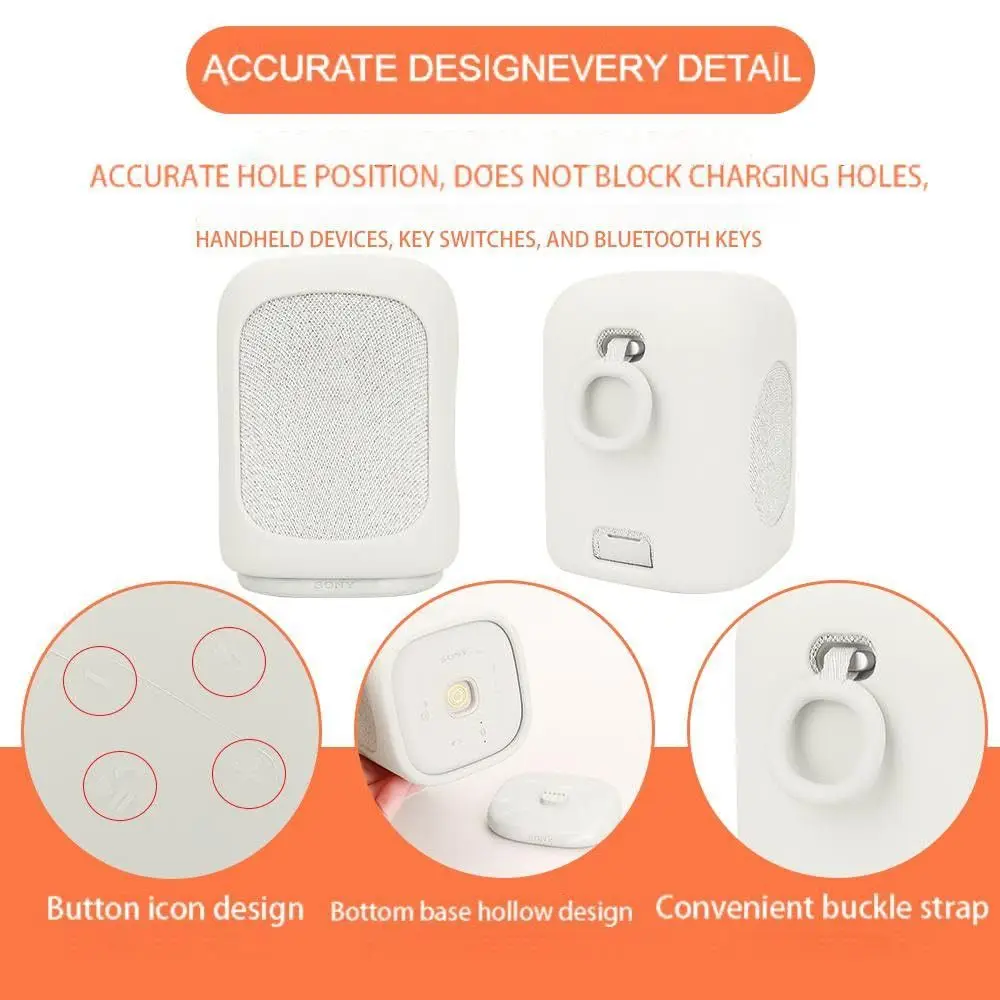 Silicone Protective Case Anti-scratch Dustproof Speaker Storage Bag Anti-fall Shockproof for Sony LinkBuds