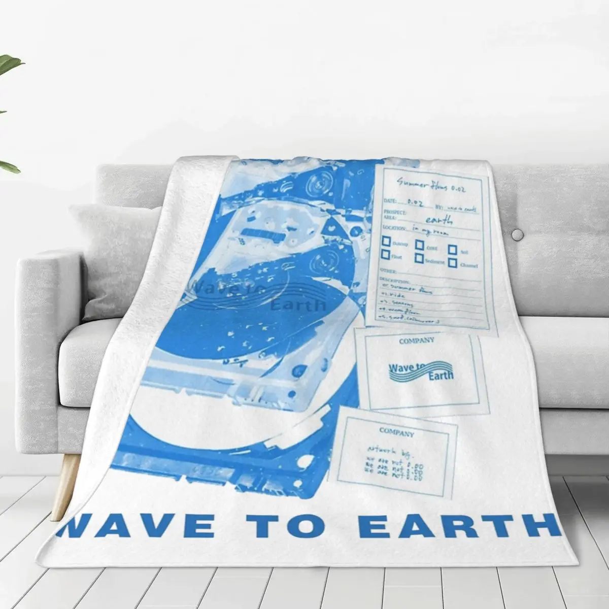 Cozy Wave To Earth Summer Flows Blanket Merch Bedding Decorative Korea Band Throw Blanket Super Soft Flannel for Car