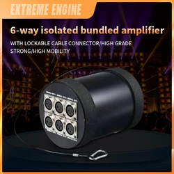 6 Channel Signal Output Splitter DMX512 3-pin Standard Signal Amplifier DJ Disco Stage Lighting Control