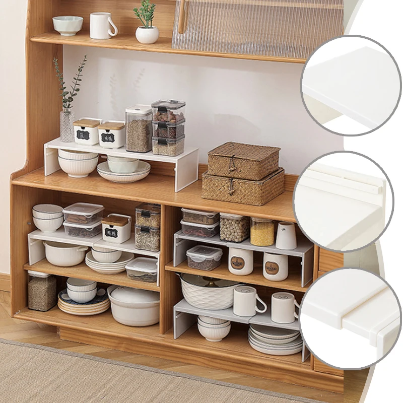 

Space Saving Retractable Cabinet Shelf Organizer Kitchen Cupboard Storage Rack for Makeup Seasoning Bottle Spice Dish Holder