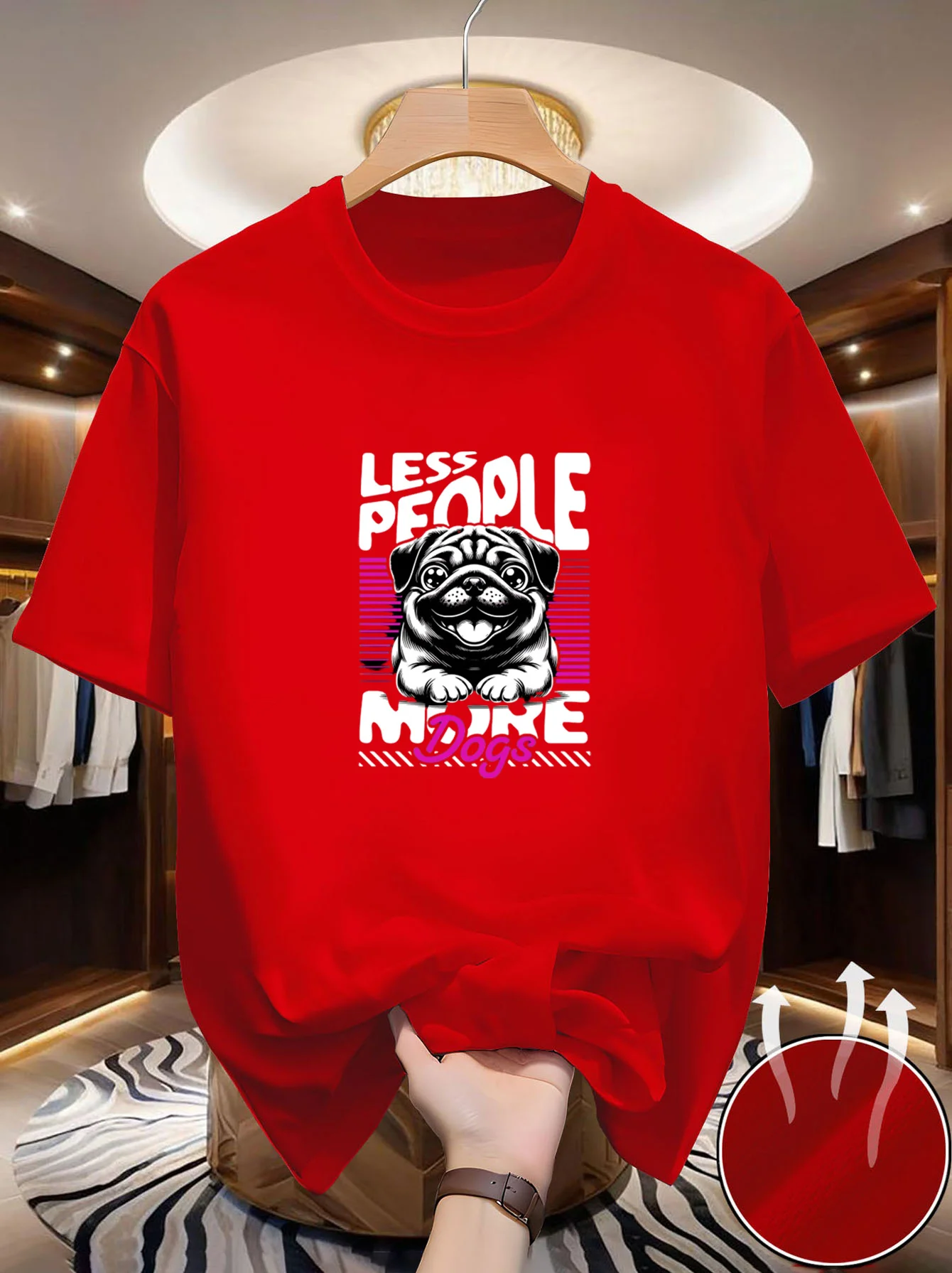 A Single Men'S Short-Sleeve T-Shirt with a Round Neck Featuring a Refreshing And Print Fabric That Combines Style And Comfort