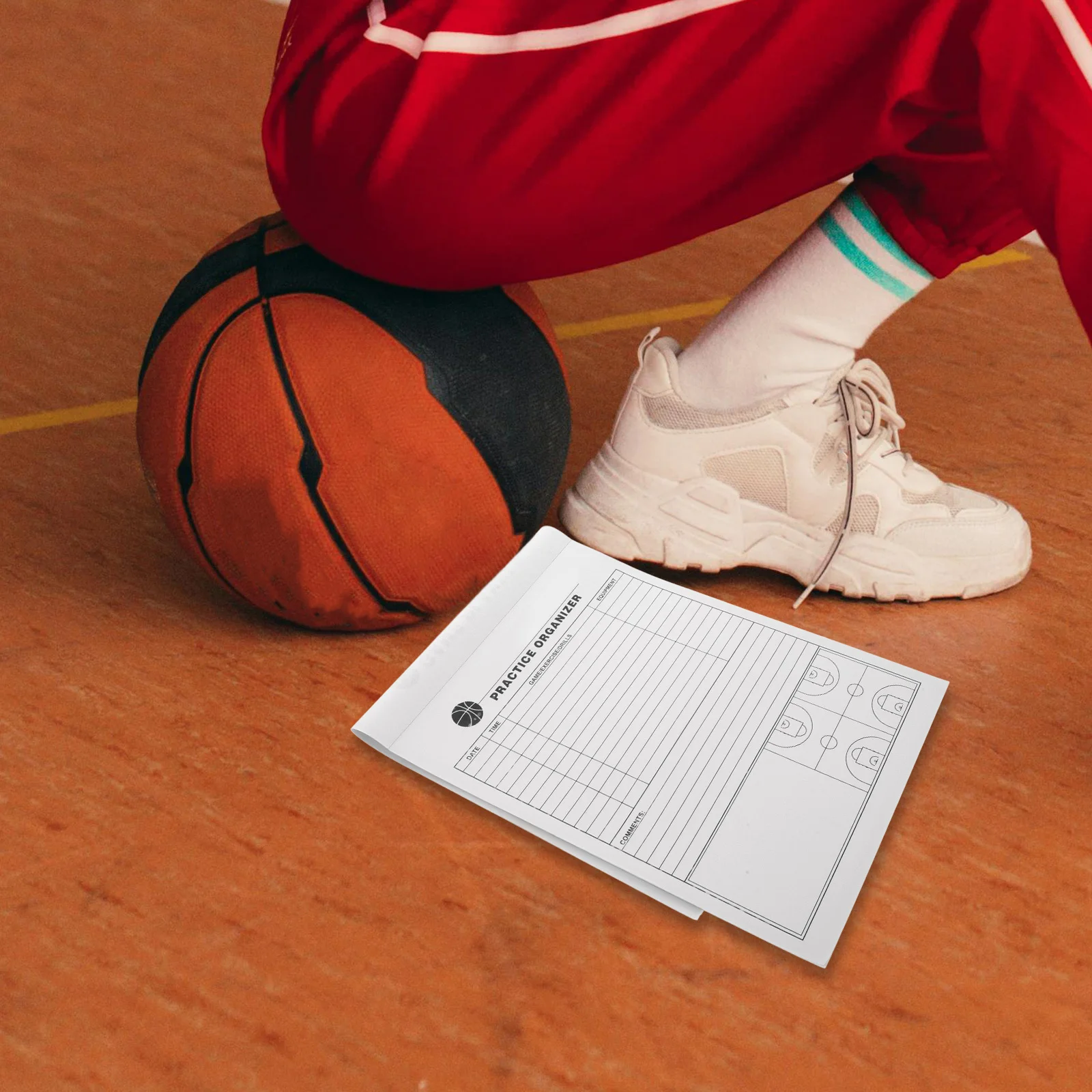 

Basketball Record Book Compact Keeping Book Durable Basketball Scorebook for Game Data and Player Performance