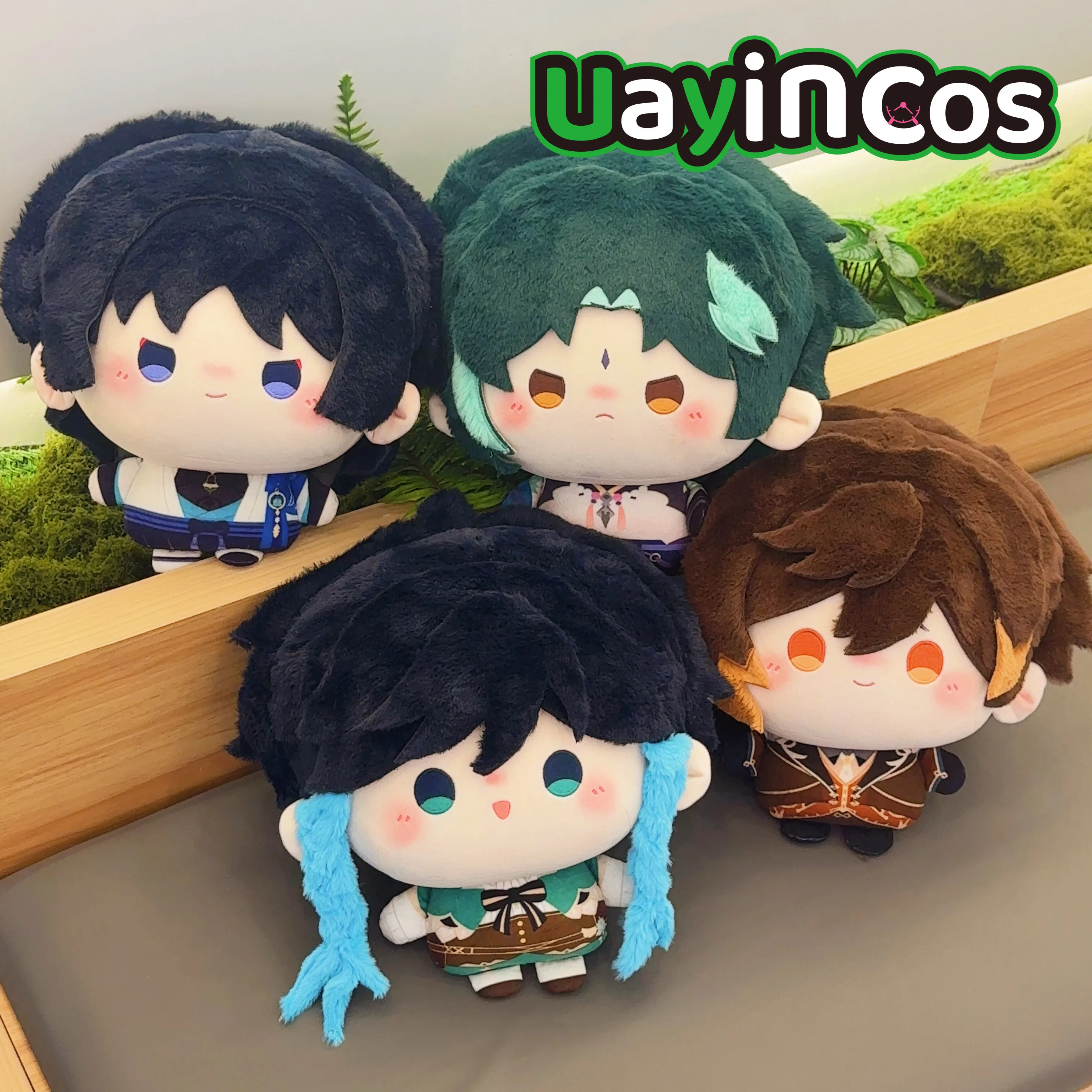 

38cm Genshin Impact Xiao Venti Zhongli Wanderer Cartoon Stuffed Plushie Doll Clothes Pillow Ornament Anime Figure Game Toy Kids