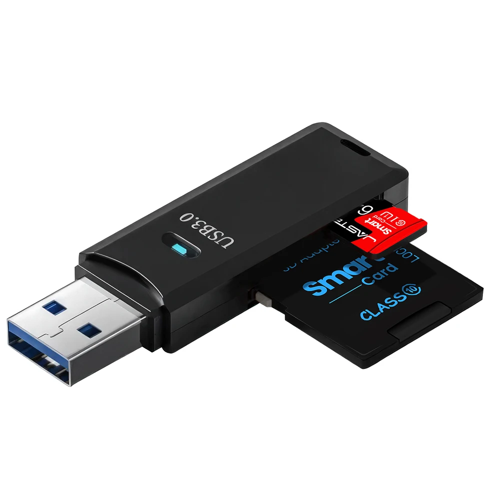 Mini High Speed 2 in 1 Multi Card Reader USB 3.0 Micro SD TF Card Memory Flash Drive Adapter