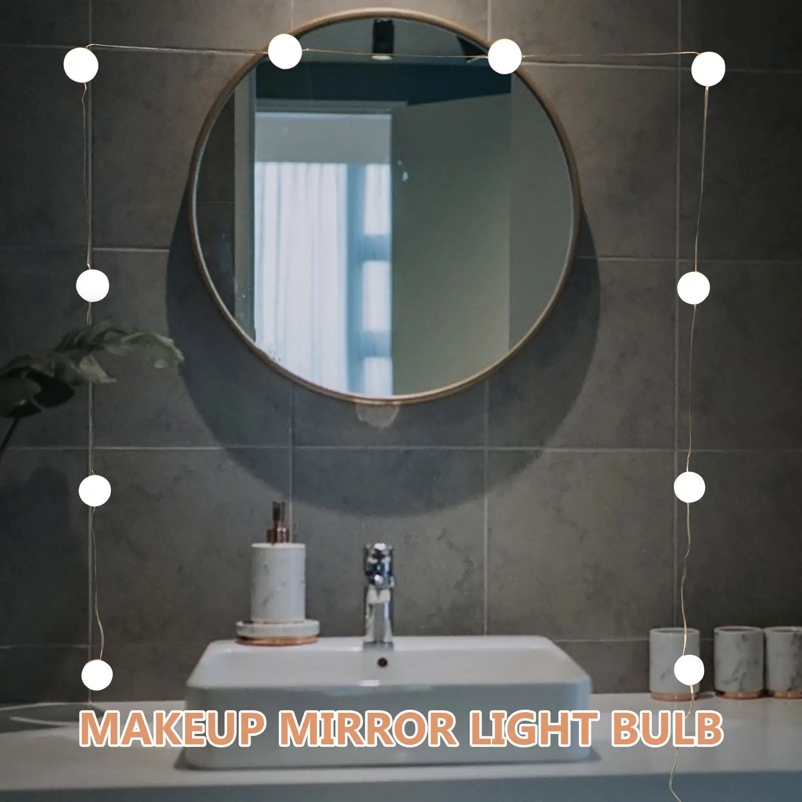 

14pcs LED Makeup Lamp Vanity Mirror Bulb Desk Front Plastic Dressing Table Lights Bright Saving Bathroom Art