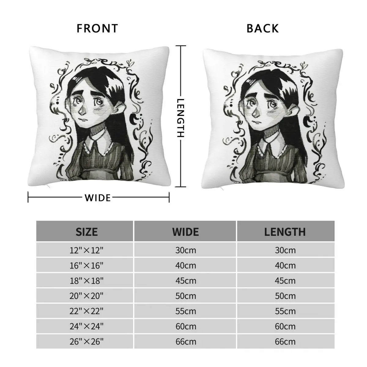 ParaNorman Aggie Prenderghast Square Pillowcase Polyester Linen Velvet Printed Zip Decor Pillow Case Home Cushion Cover
