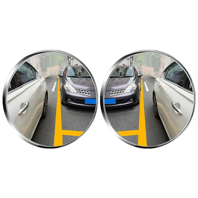 

Blindspot Mirrors For Car 2pcs Convex Mirrors Blindspot For Cars Rear View Mirrors Blind Side Mirrors Replacement Round Side By