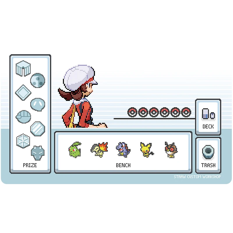 Diy Ptcg Pokemon Pixel Karte Pad Pikachu Charmander Gummi Schlacht Pad Spielen Matte Spiel Matte Anime Sammlung Aktion Spielzeug Figuren Geschenk