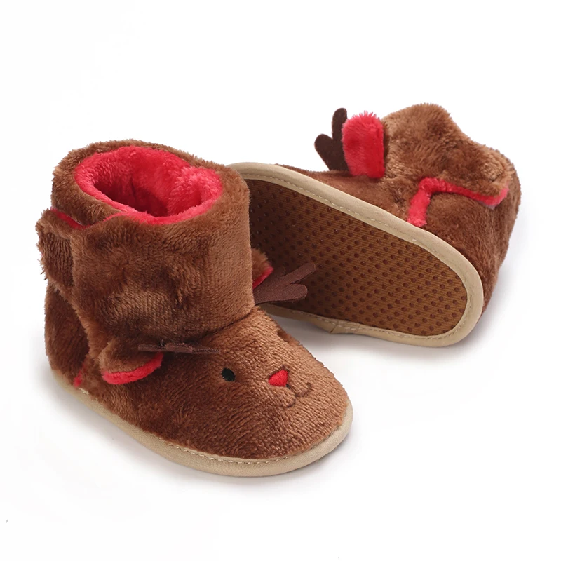 Weihnachten Winter Neue Rollenspiel Niedliche Cartoon Warme Schuhe Baby Stiefel Laufschuhe Winter 0-18 Monate Baby – Detail 15