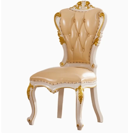 The product can be customized. European dining chair all solid wood double-sided engraving