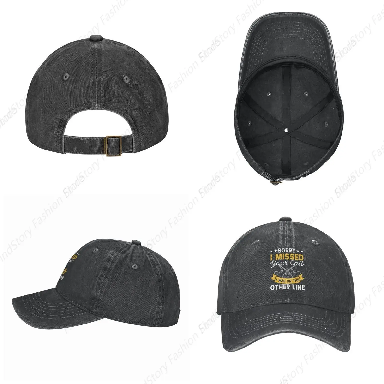 Sorry I Missed Your Call I was On The Other Line Baseball Cap Trucker Denim Golf Dad Hat Cotton Adjustable Fishing Daily Outdoor