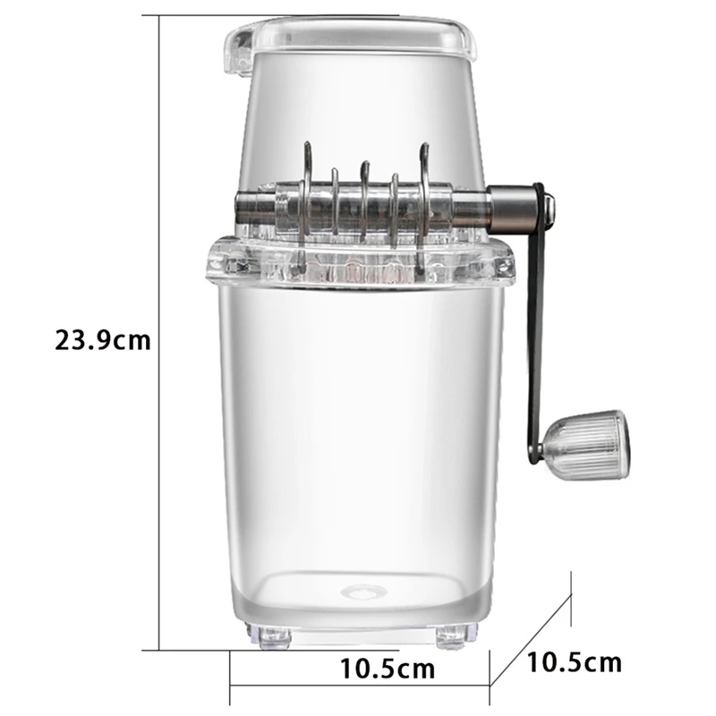 Máquina Manual Do Triturador De Gelo, Grinder Cube Drinks Chopper, Necessidades Domésticas, Necessidade Do Verão, 1.25L