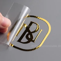 Pegatina 3D de transferencia de color personalizada, calcomanía dorada UV DTF, logotipo de la empresa de la marca, etiqueta de cristal de vinilo, autoadhesiva elevada, hueca impermeable