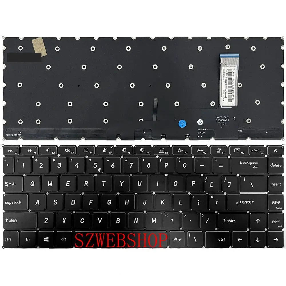 New Laptop  Backlit US Keyboard For MSI Prestige 14 A10 MS-14C1 MS-16S3 MS-1551