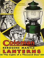 COLEMAN Kerosene Mantle Lanterns Sign