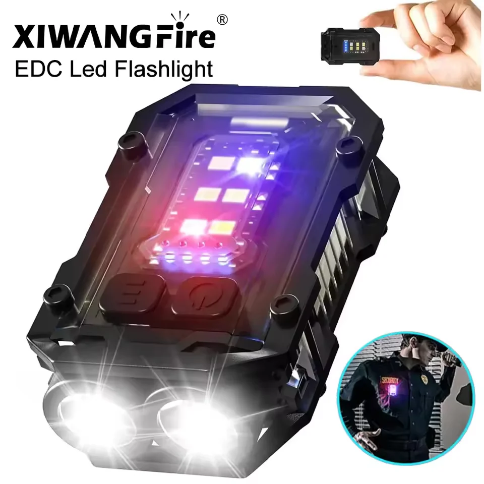 

Mini Keychain Flashlight USB Charging Super Bright Torch IP65 Waterproof Emergency COB LED Work Light for Camping Fishing Hiking