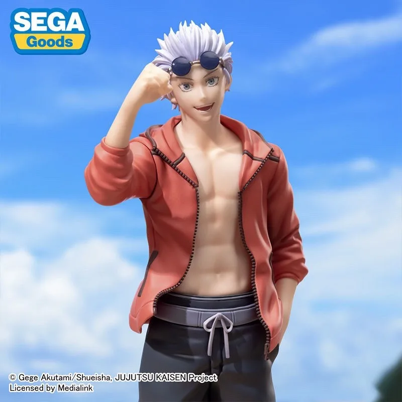 Jujutsu Kaisen Figura Anime, Satoru Gojo, Geto Suguru, Summer Wear Ver, Genuine Figura PVC Action Figurine Coleção, Bonecas Modelo, Decoração