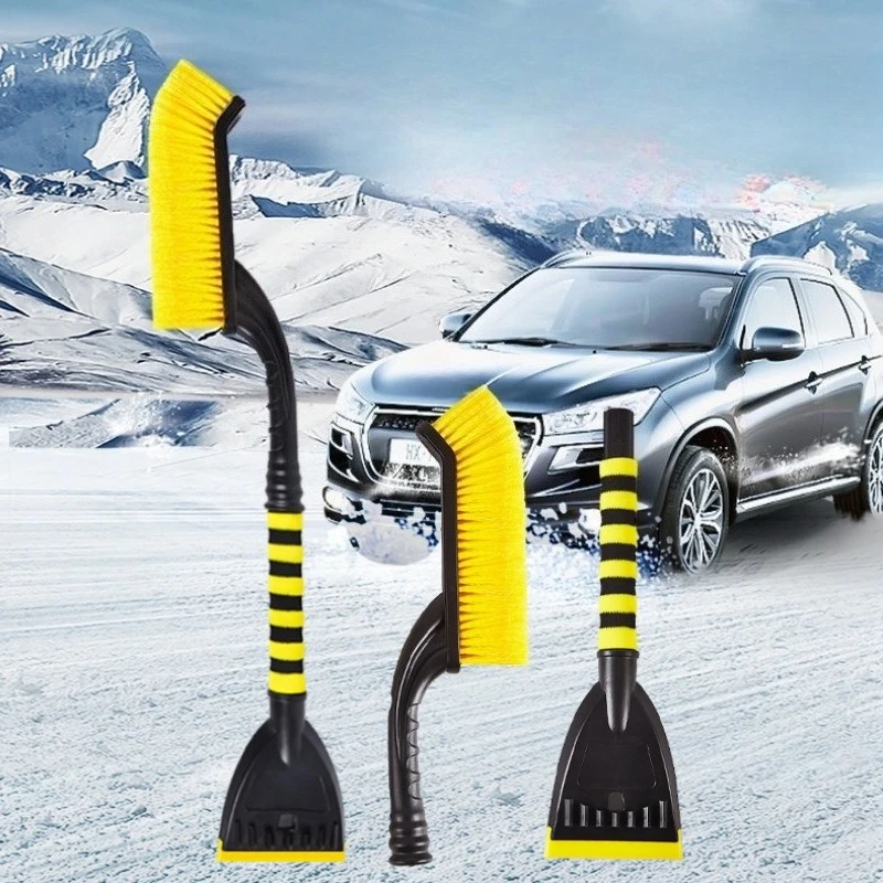Multifunctional Detachable Snow Shovel Defrost and Snow Sweeping Tool for Deicing Cars Sweeping Brush Brush Heads Are Optional
