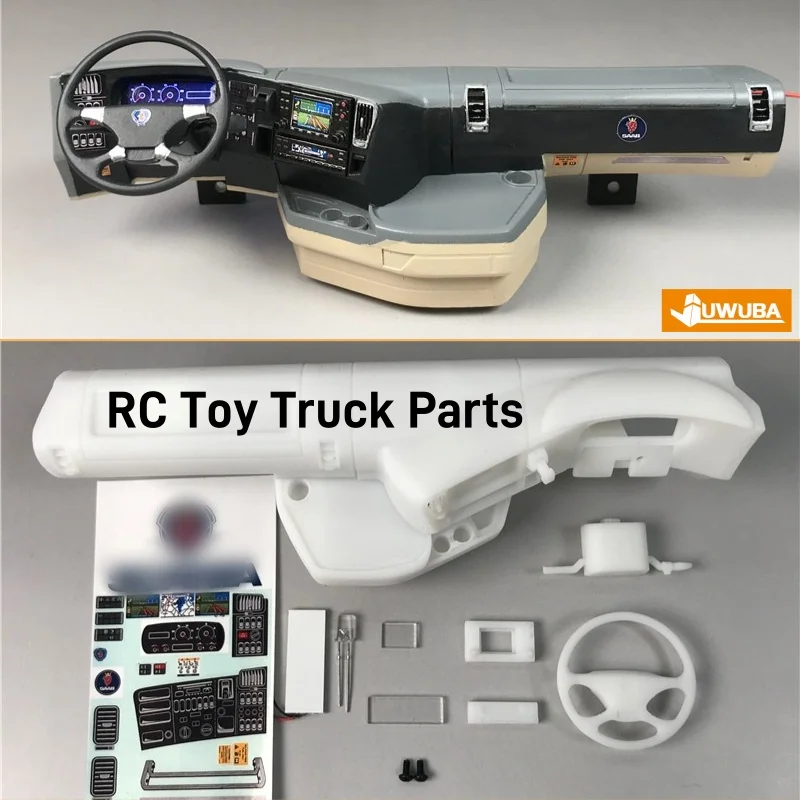 Rc Truck Dashboard Control Cabin Cab For 1/14 Tamiya Tractor Truck For Scania R620 1:14th Scale Toy Model Truck Part Accessories