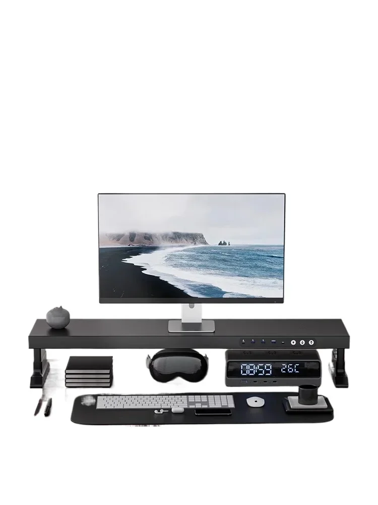 

Electric Lifting Monitor, Raising Rack with USB Extension, Rechargeable Laptop Desktop Computer, Support RacScreen