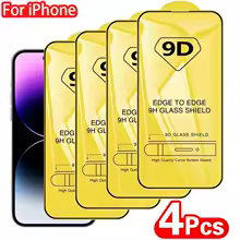 2/4PCS 9D Tempered Glass for iPhone