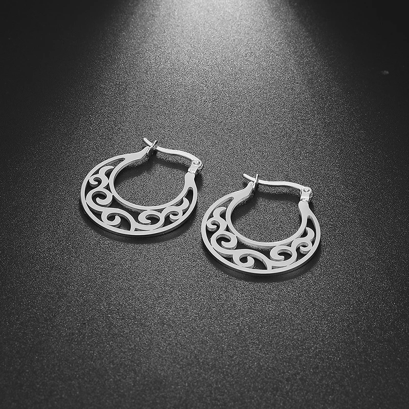 Vintage Hohl Ethnische Runde Hängende Ohrringe Für Frauen Weibliche Cane Vine Blatt Tropfen Ohr Ornamente Hochzeit Schmuck Zubehör Geschenk – Detail 4