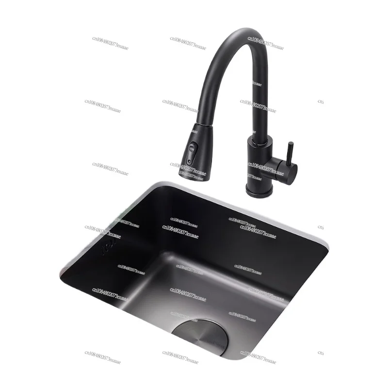 Stylish and Durable 304 Stainless Steel Kitchen Sink, Compact Drop-in Design, Perfect for Small Balcony or Studio Apartments