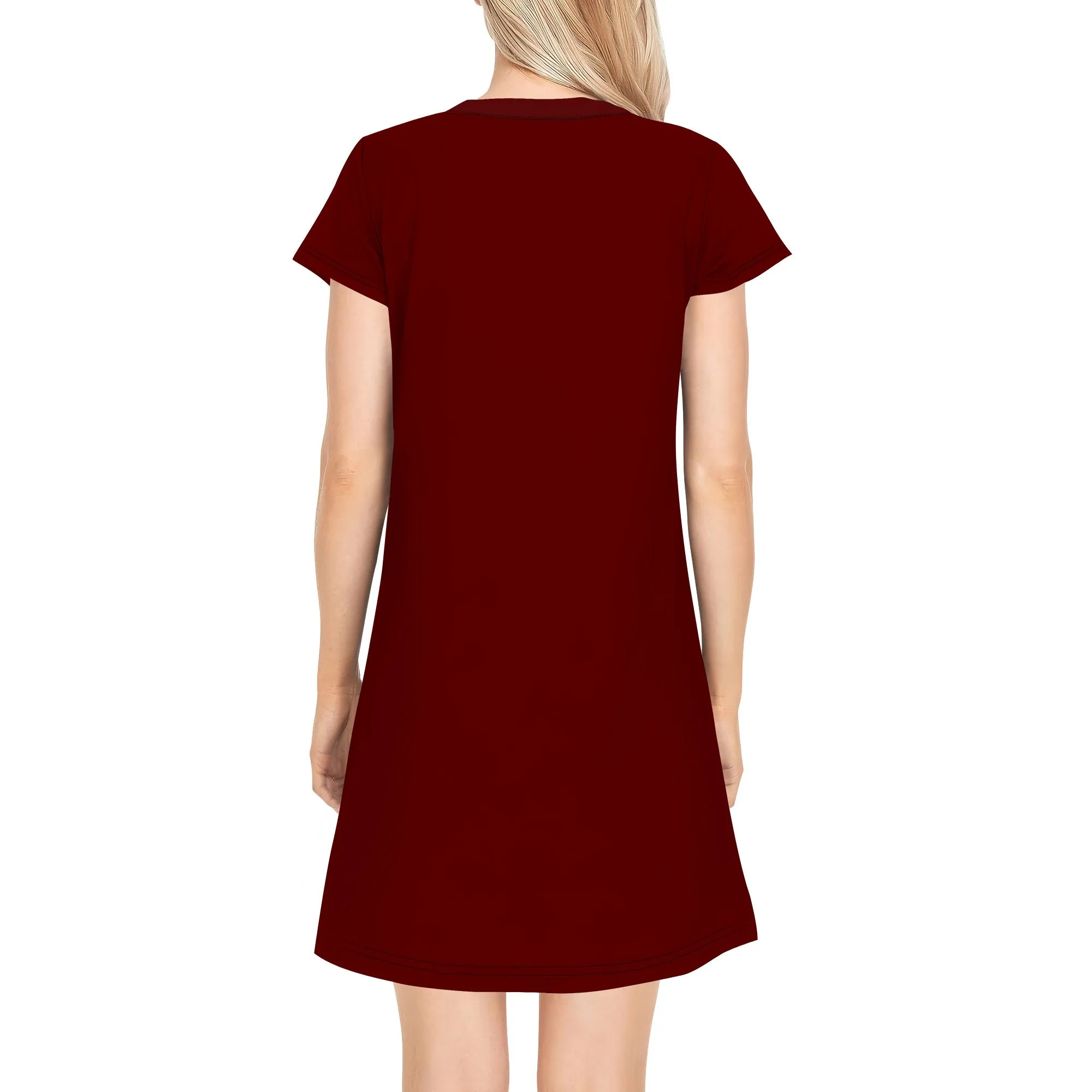 Robes t-shirt décontractées d'été pour femmes, couverture à manches courtes, robe ample de plage