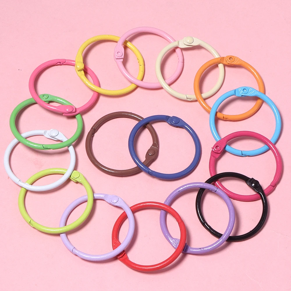 10Pcs/Lot 30mm Colourful Ring Lobster Clip Spring Clip Keychain Toy Tag Connector For Jewellery Bracelet Making Accessories DIY
