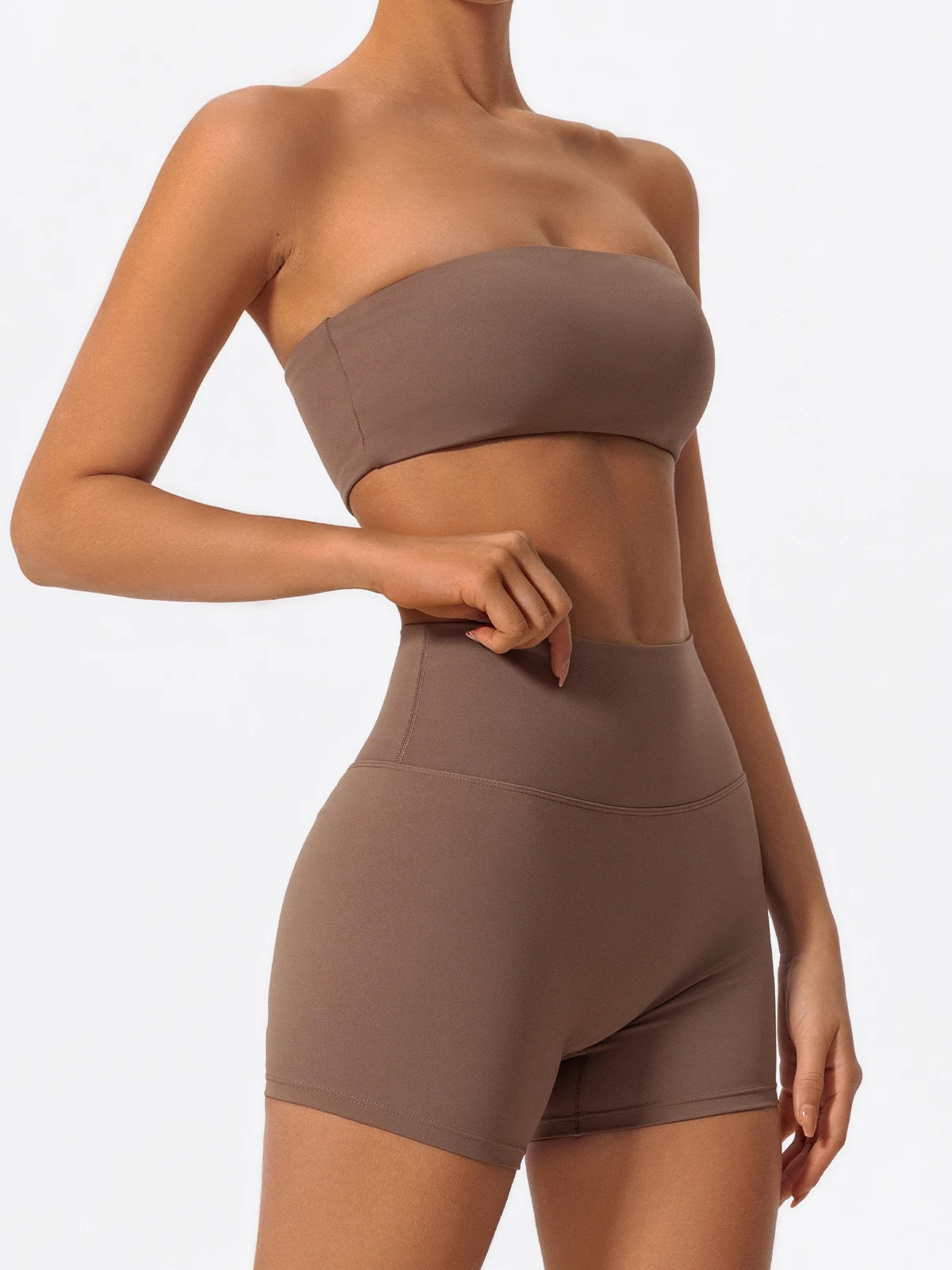 Hearuisavy Sommer Casual Sport-BH Gym Push-Up Unterwäsche Fitness Workout Trägerloses Bustier Bandeau Damen Yoga Kleidung Tube Top – Detail 20