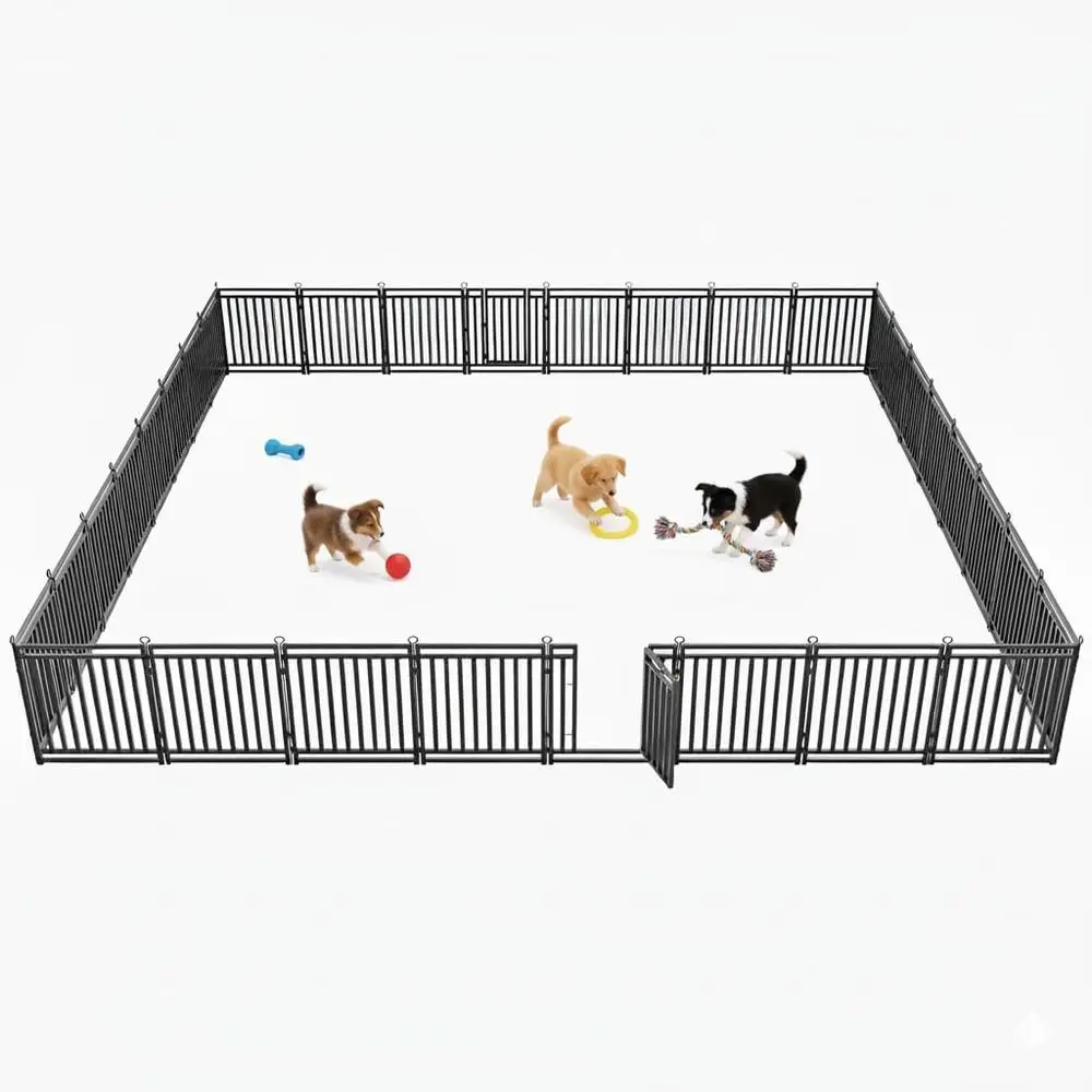 

Прочная уличная ограда для собак, высота 32 фута, 32 панели, портативная, простая в установке, для безопасности животных в помещении и на улице