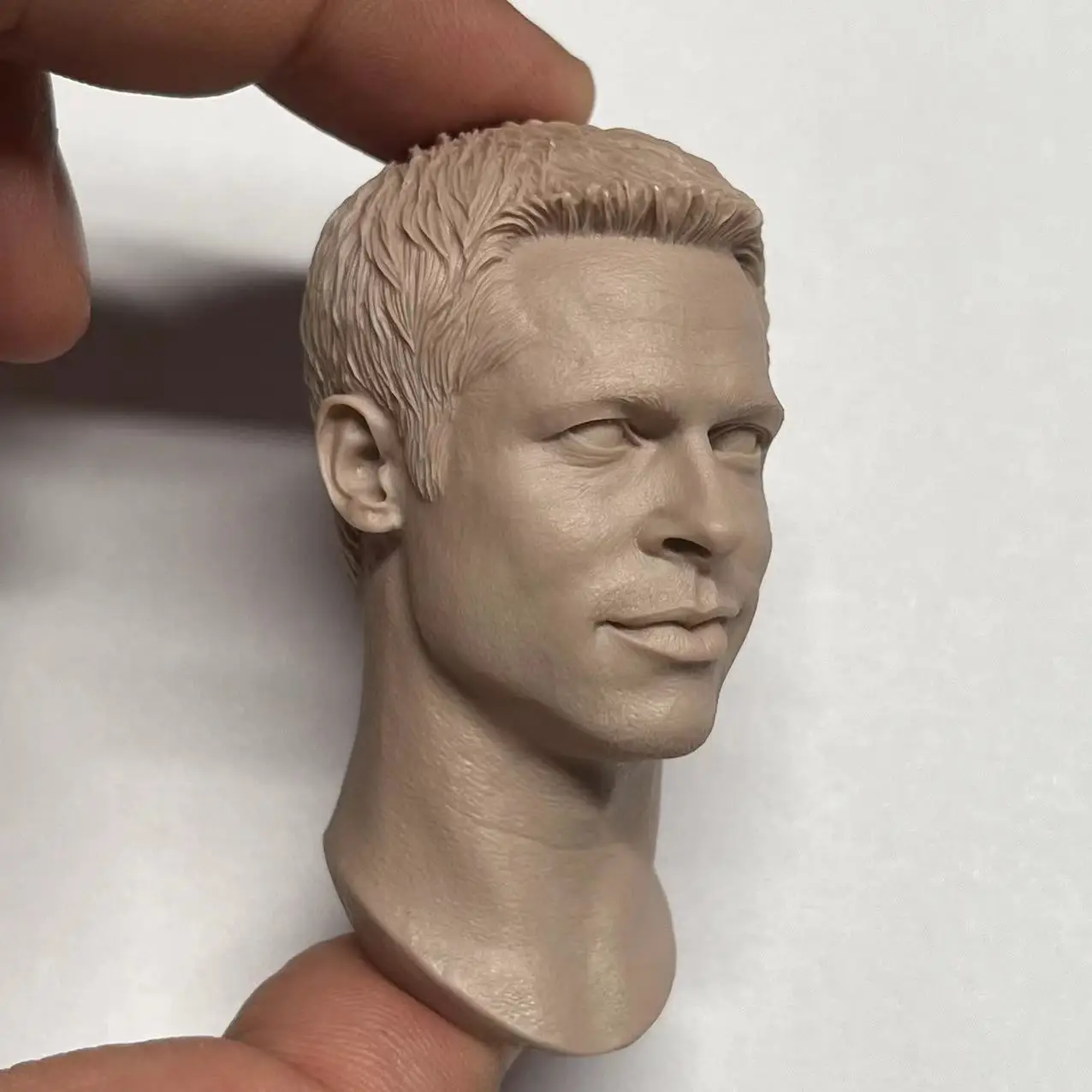 Brad Pitt ชายหัว Sculpt 1/6 Scale ทหารประติมากรรมแกะสลักคอยาวนักแสดง Fit 12 ''นิ้วรูปของเล่นตุ๊กตา