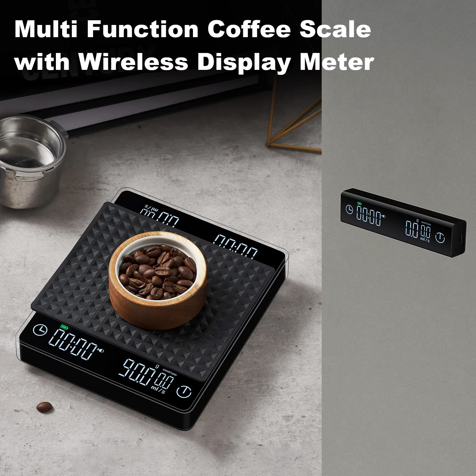 

Coffee Scale 3kg/0.1g High Precision Espresso Scale Digital Kitchen Scale Tare and Zero Unit Switching for Pour Over Drip Coffee