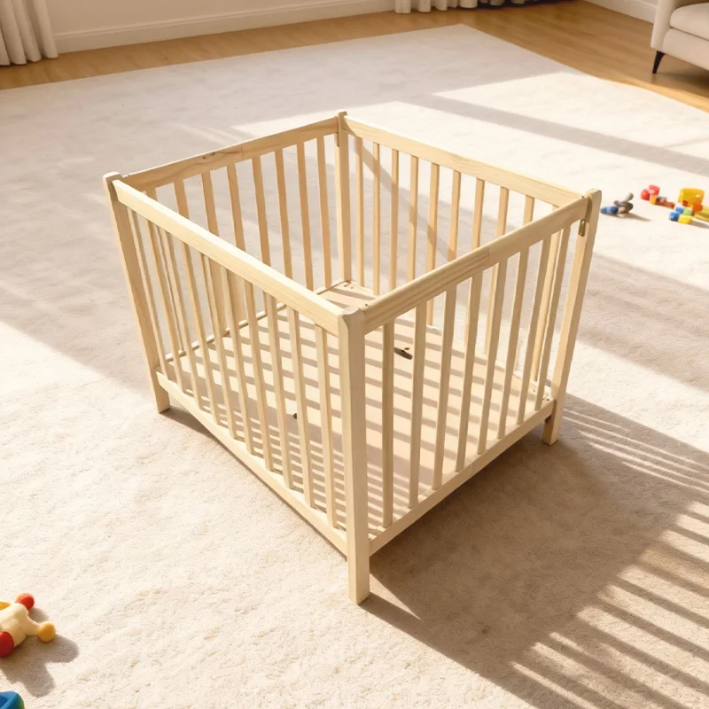 High Quality Modern Multifunctional Sleeping Foldable Baby Playpen Wooden Crib Baby Bed for Newborns
