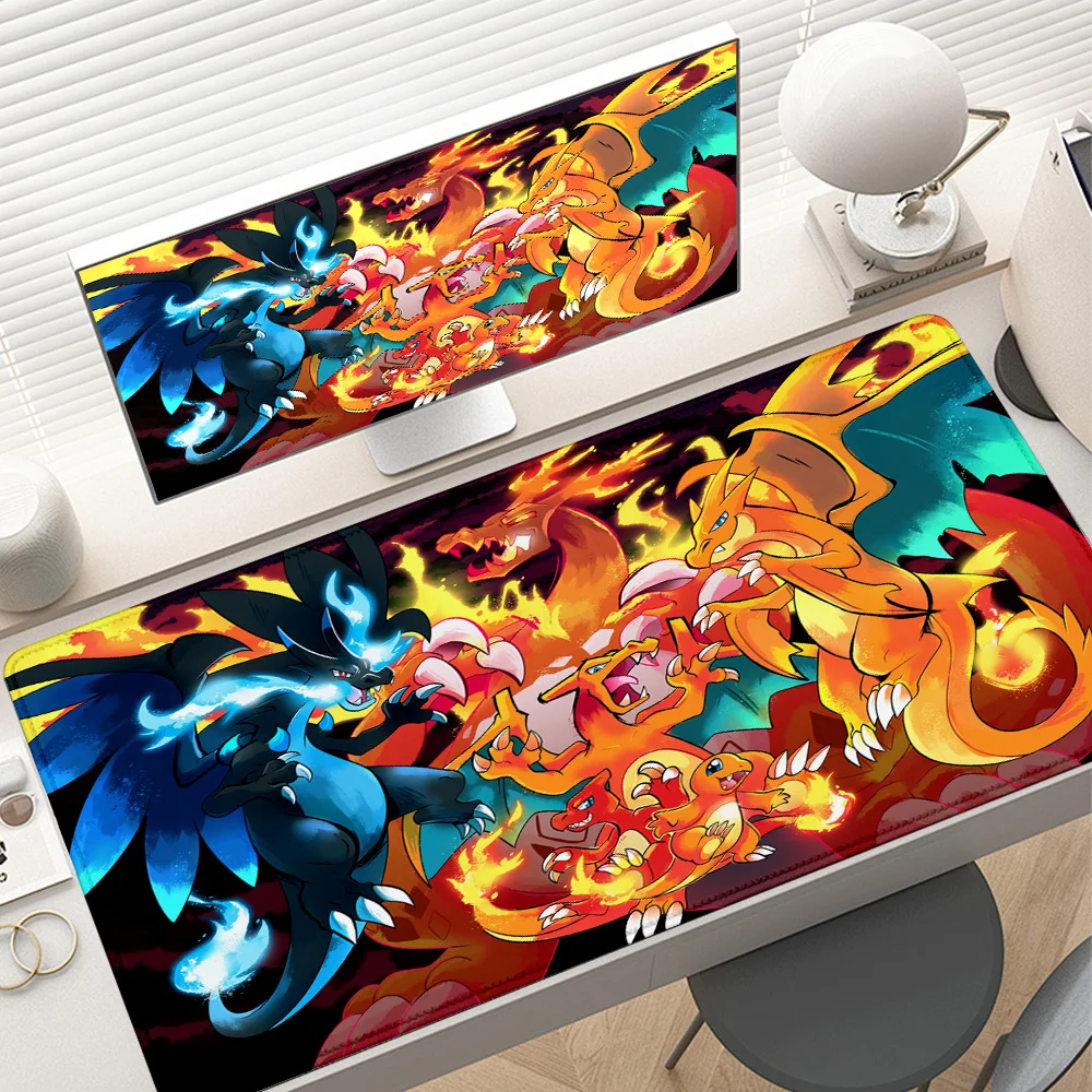 

Коврик для игровой мыши 400x900 мм P-pokemon Charizard HD, коврик для мыши для ПК, XXL, клавиатура, нескользящий офисный ковер, ноутбук, мышь, расширяющийся настольный коврик