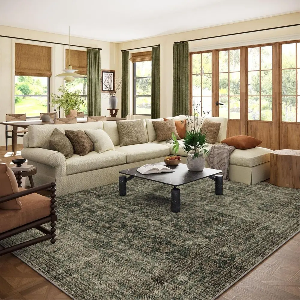 

Коврик для гостиной: 8x10 ковриков для спальни, винтажный устойчивый к пятнам нескользящий легкий ковер в стиле бохо с низким ворсом для кухни, столовой