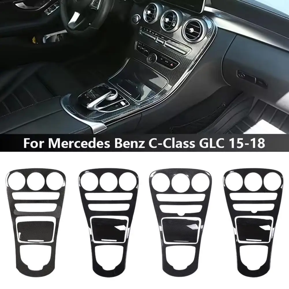 

NEW Carbon Fiber Center Cover for Benz C Class W205 C180L 2015 2016 2017 2018 Car Center Console Gear Shift Panel Cover Trim