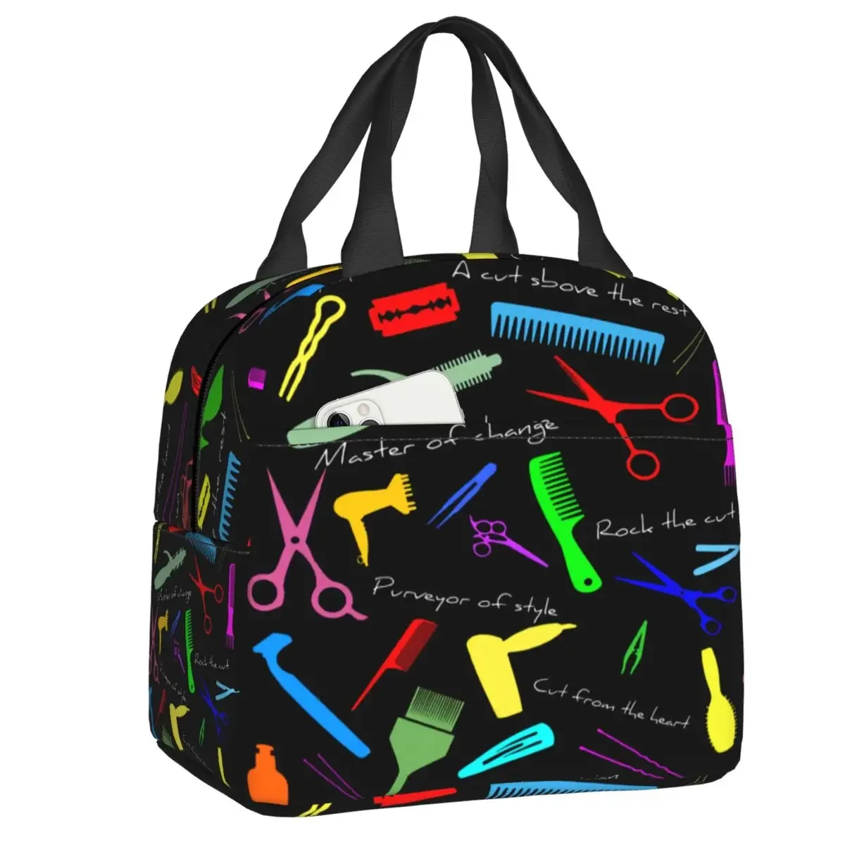 Custom Best Barber Stylist Tools Insulated Lunch Bag for School Office Hairstylist Cooler Thermal Lunch Box Women Children
