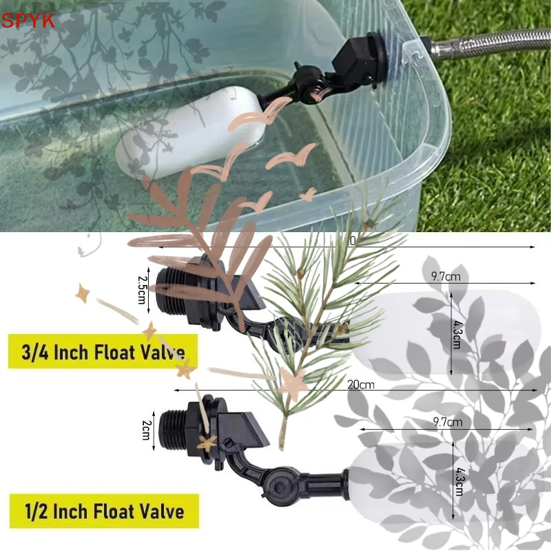 Floating Auto Fill Valve Automatic: Tank Water Level Control Plastic Ball