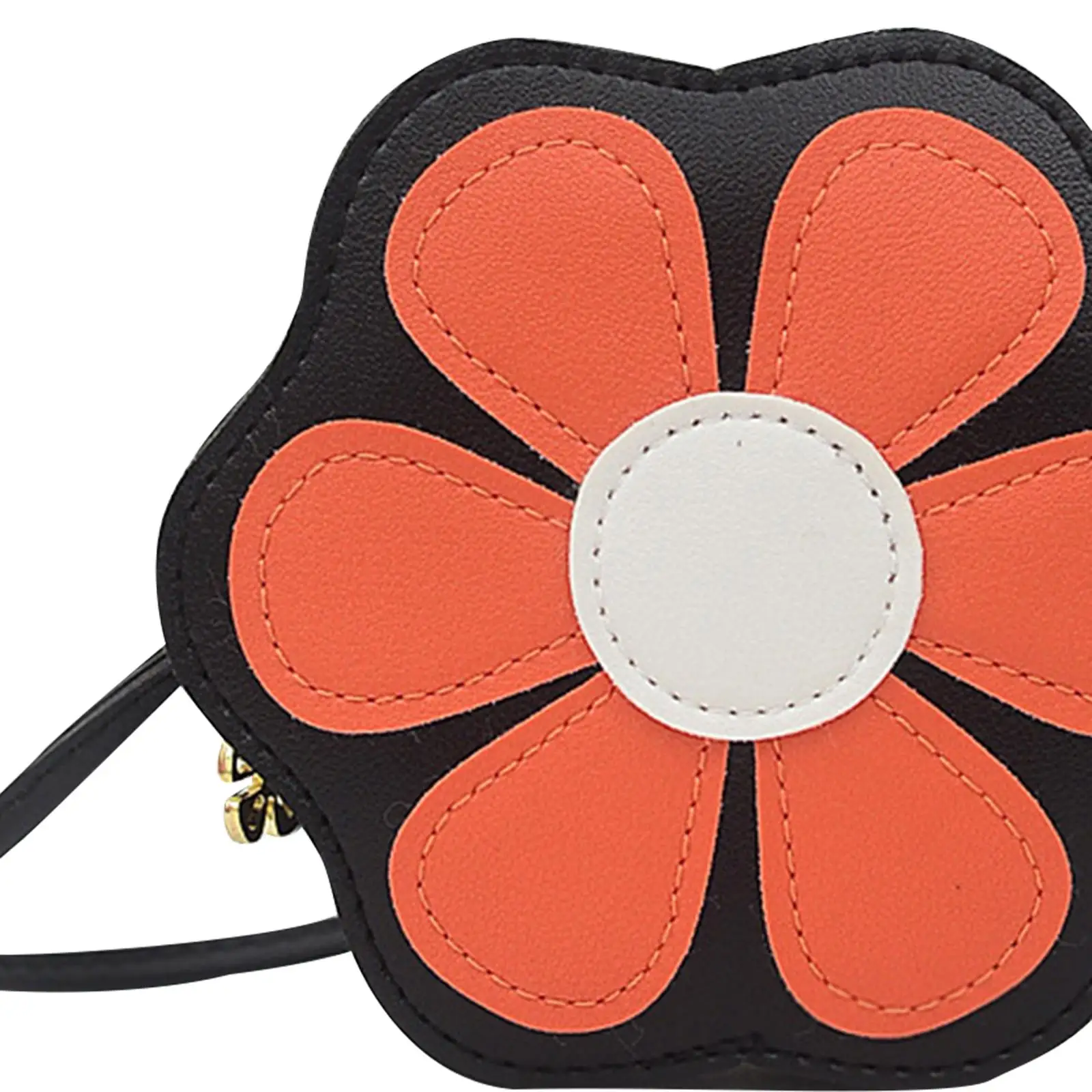 Borsa a tracolla da ragazza Borse a tracolla piccole con cerniera Borsa a fiori alla moda PU portatile