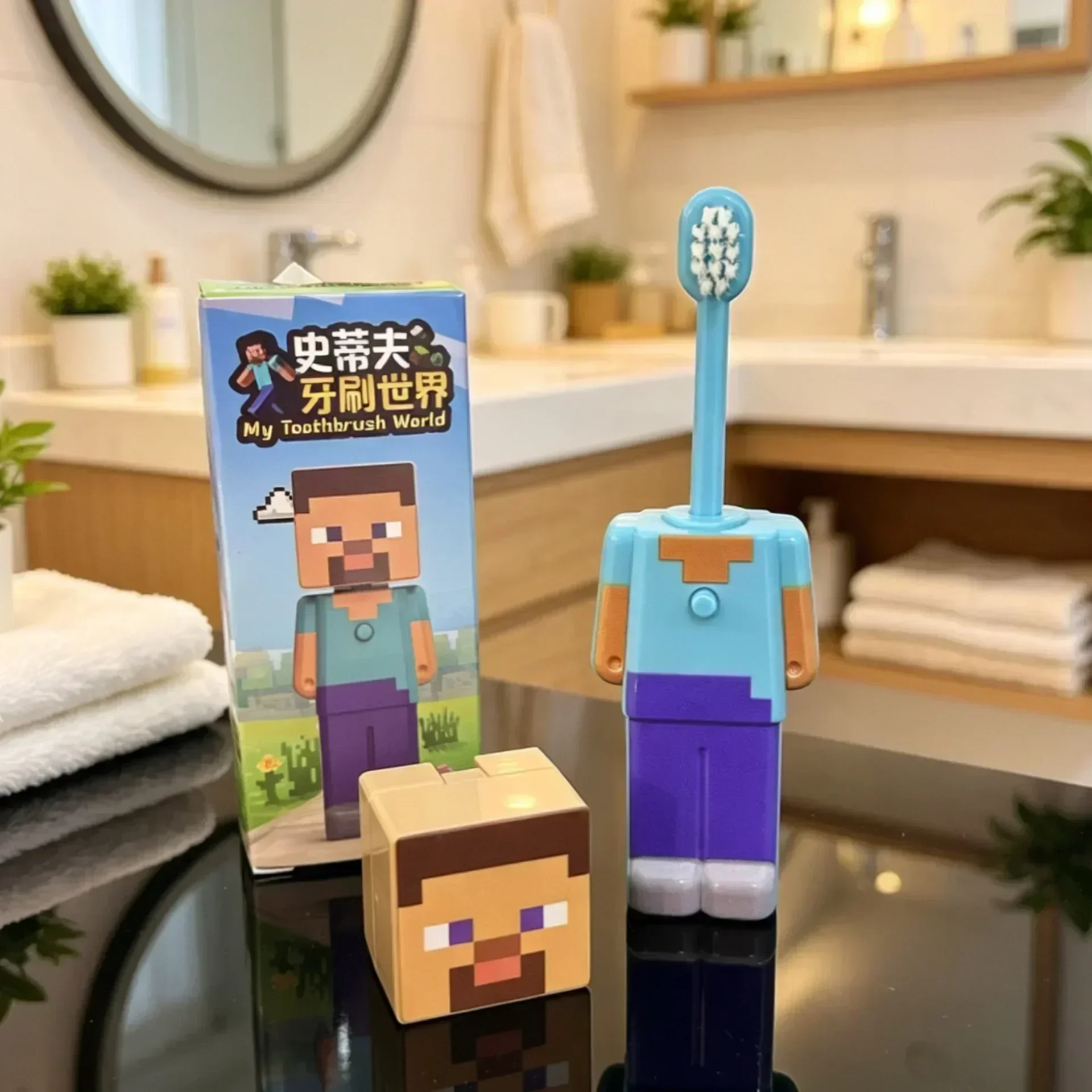 AUF LAGER: Heiße Anime-Welt, skalierbare Zahnbürste, niedliche MC-Figuren, transformierbare Zahnbürste mit weichen Borsten, Geschenke mit feinen Borsten – Detail 9