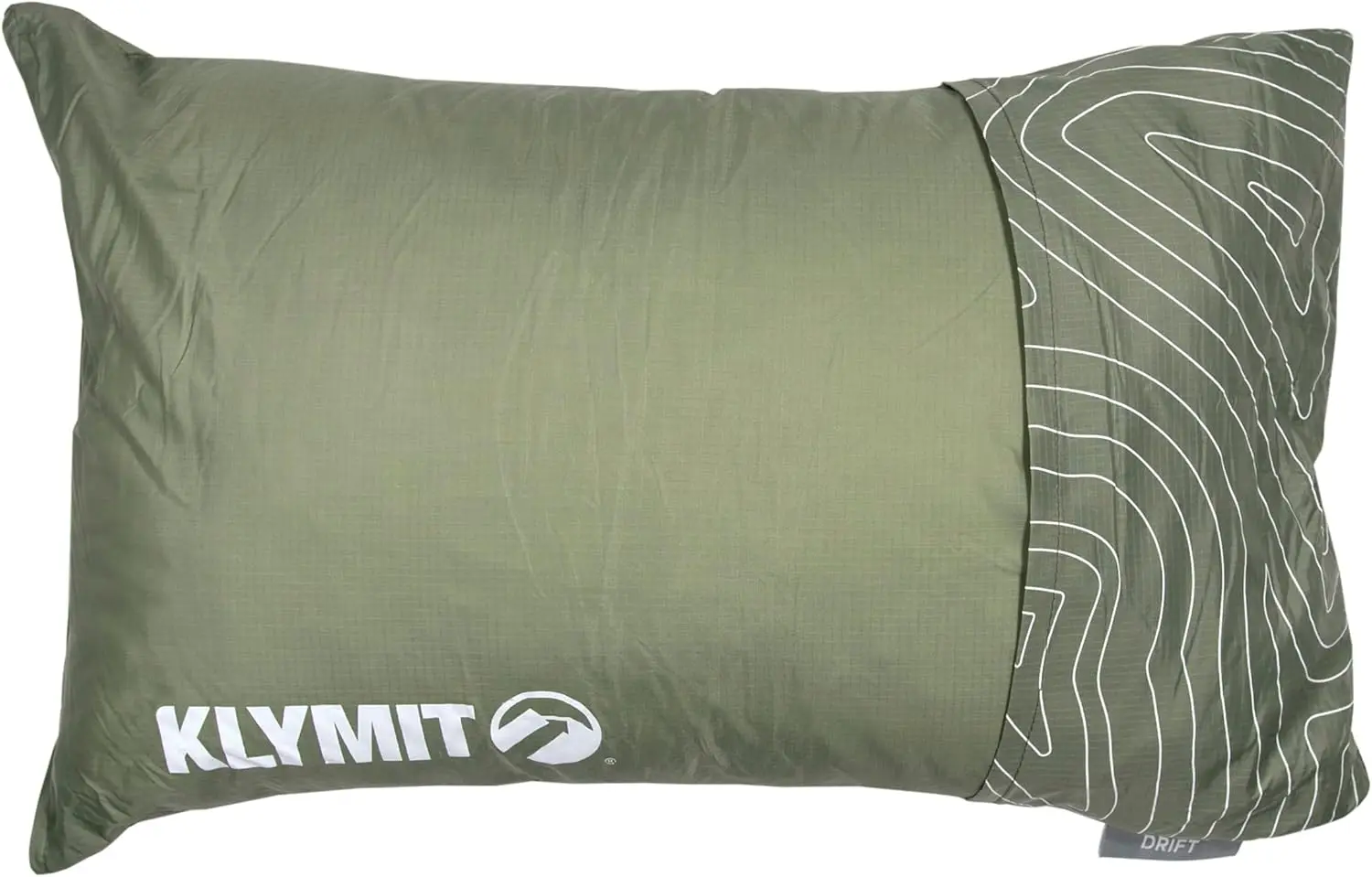

Подушка для кемпинга Klymit Drift, дорожная подушка из измельченной пены с эффектом памяти, с двусторонним чехлом для использования на открытом воздухе, зеленая, большая