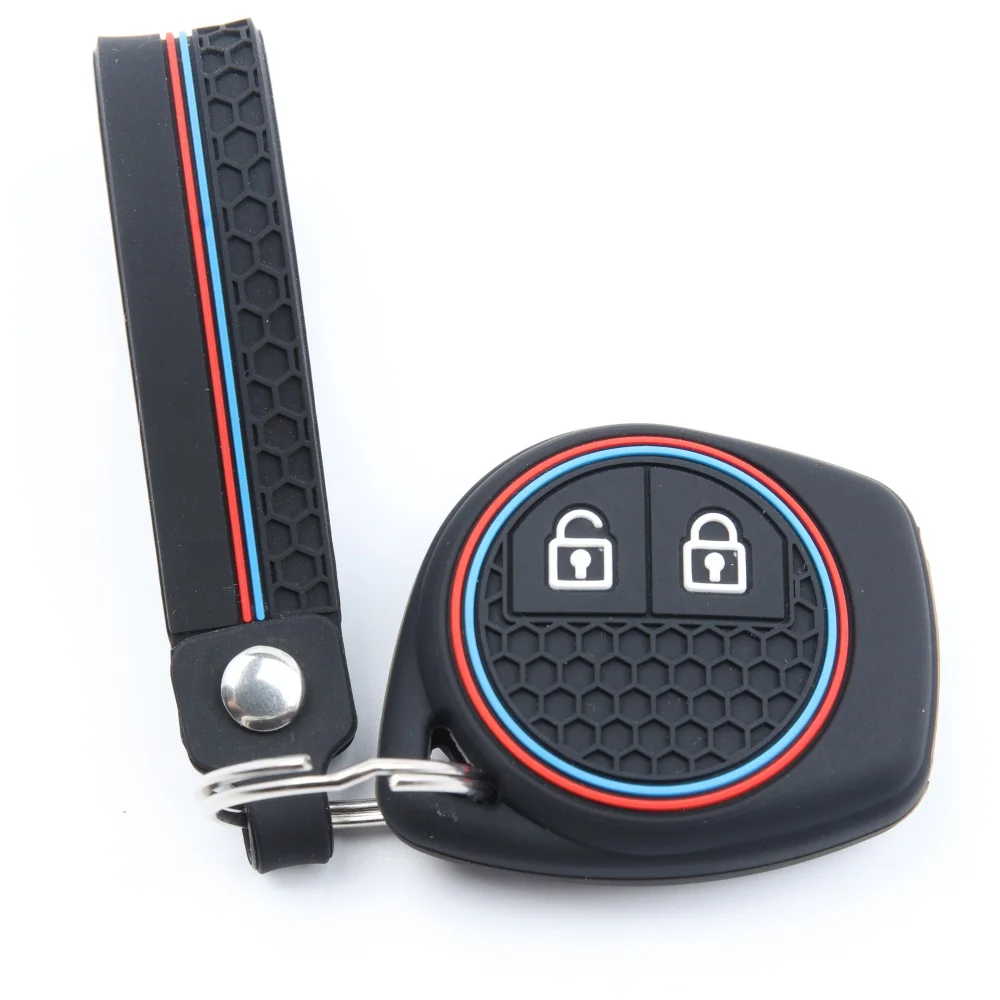 2 Button Silicone Car Remote Key Cover Case For Suzuki Swift Ignis Vitara Liana Ciaz Baleno Car Key Fob Case Cover Shell Decor