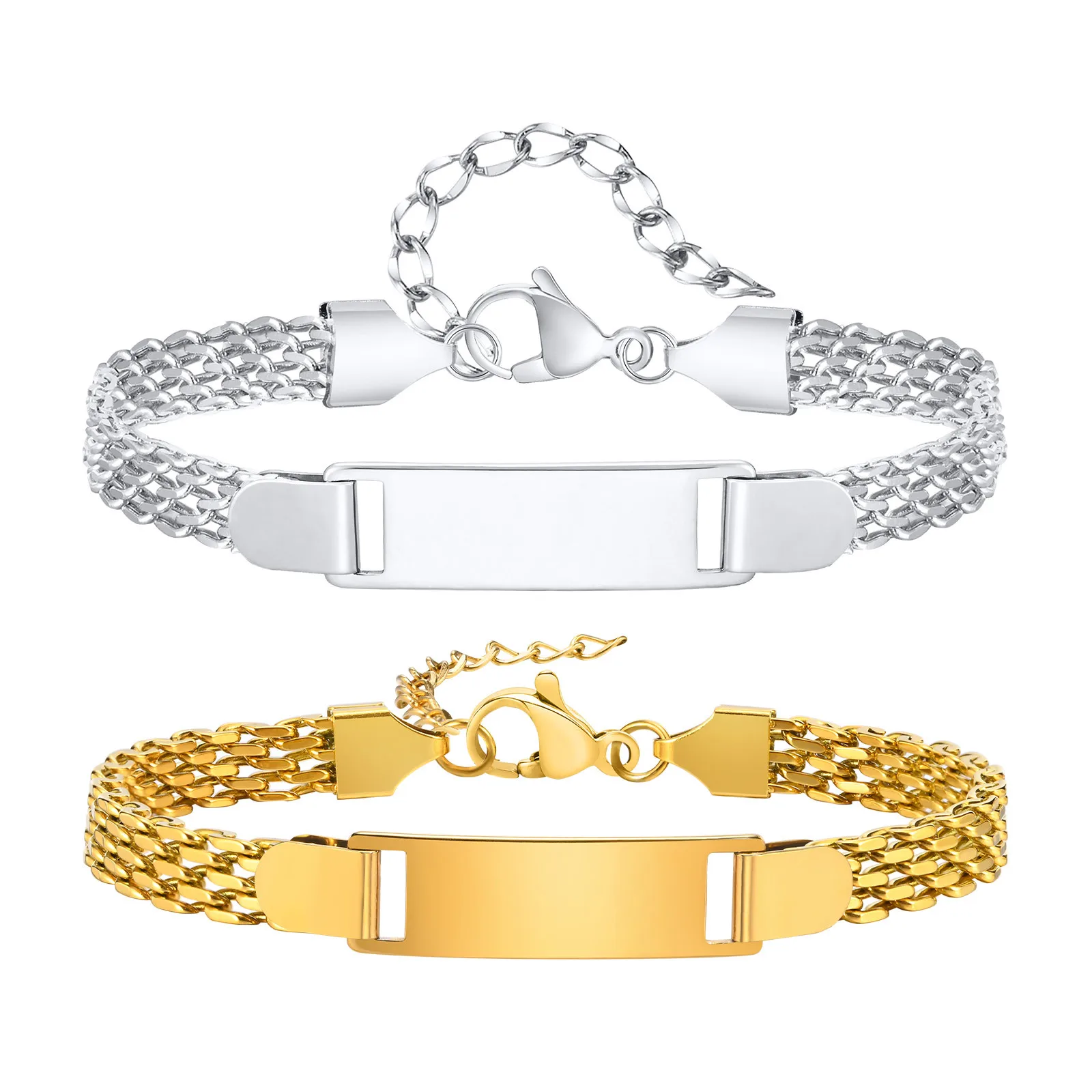 

Nomination Link Bracelet Personalized Women Bracelet ID Bar Customized Chain Gift Free Engrave Stainless Steel Hand Bracelet